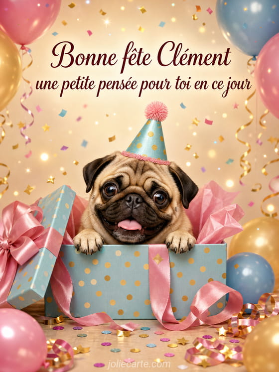 Carte bonne fête Clément
