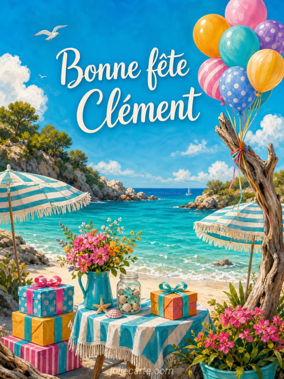 Carte bonne fête Clément