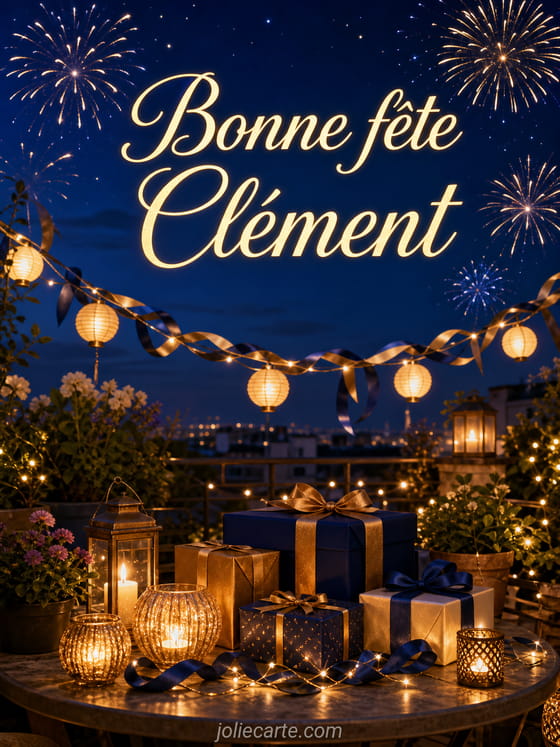 Carte bonne fête Clément