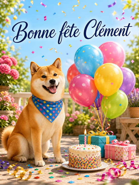 Carte bonne fête Clément