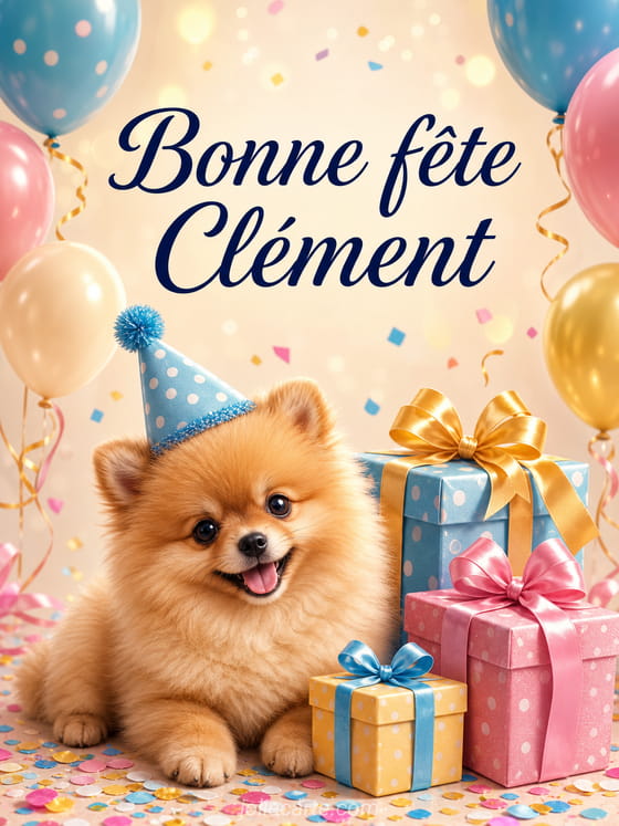 Carte bonne fête Clément