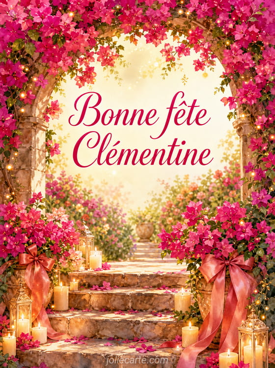 Carte bonne fête Clémentine