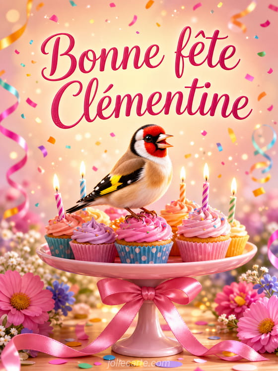 Carte bonne fête Clémentine