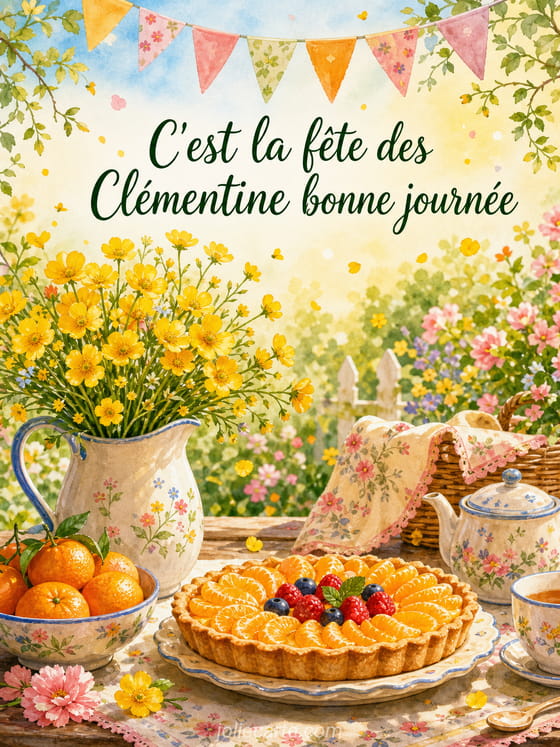 Carte bonne fête Clémentine