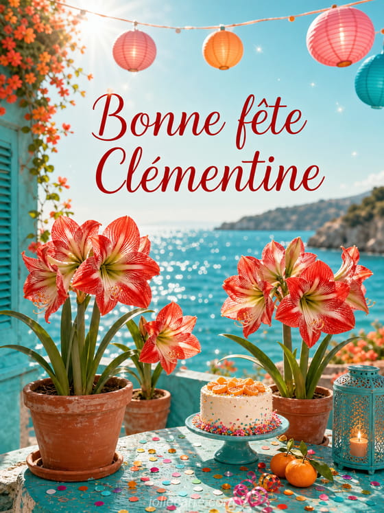 Carte bonne fête Clémentine