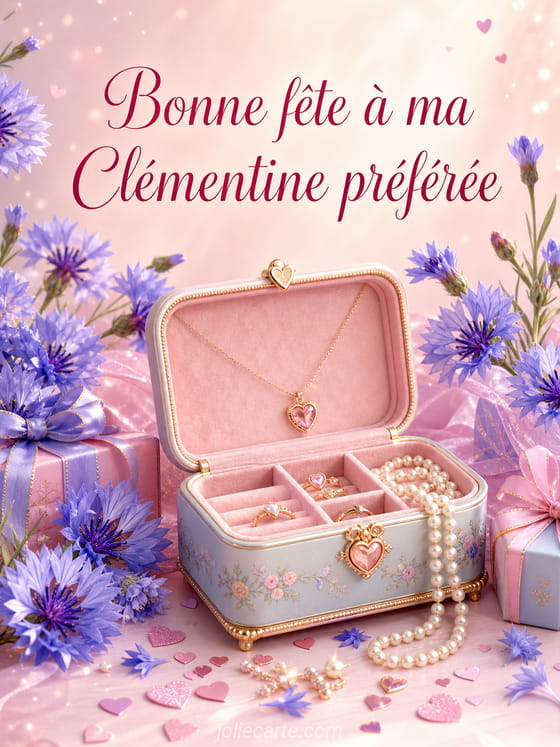 Carte bonne fête Clémentine