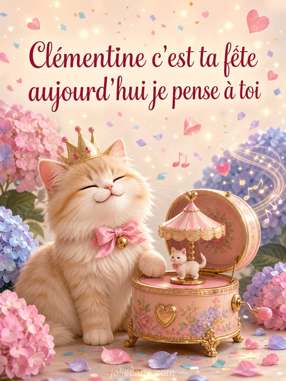 Carte bonne fête Clémentine