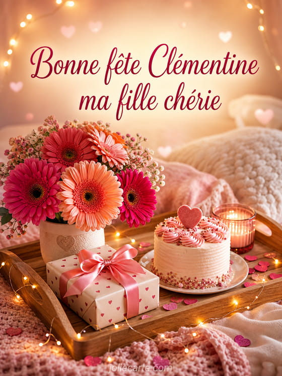 Carte bonne fête Clémentine