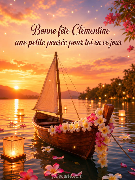 Carte bonne fête Clémentine