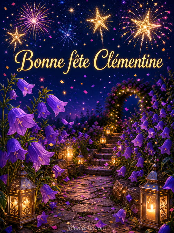 Carte bonne fête Clémentine
