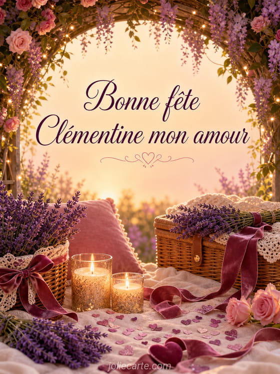 Carte bonne fête Clémentine