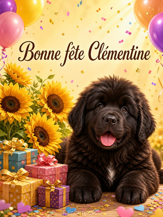 Carte bonne fête Clémentine