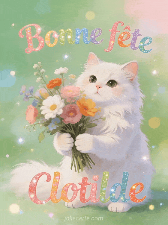 Bonne fête Clotilde - Bonne fete clotilde chat