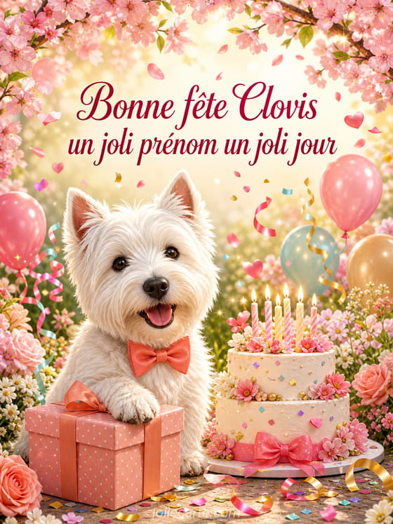 Carte bonne fête Clovis