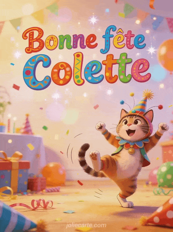 Bonne fête Colette - Colette gif bonne fete humour gratuit