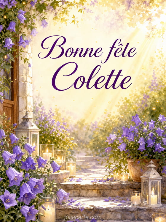 Carte bonne fête Colette