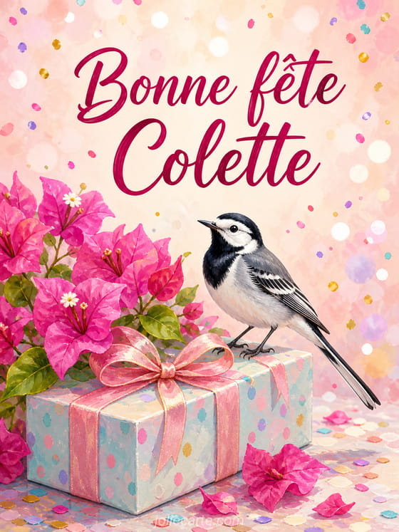 Carte bonne fête Colette