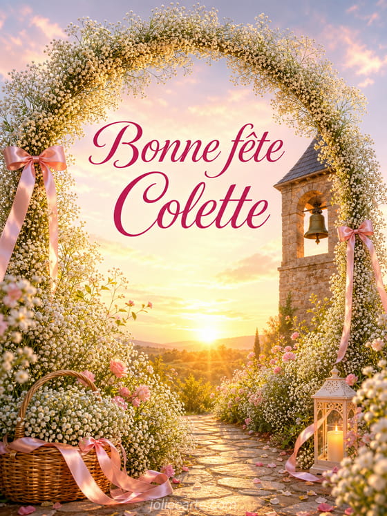 Carte bonne fête Colette