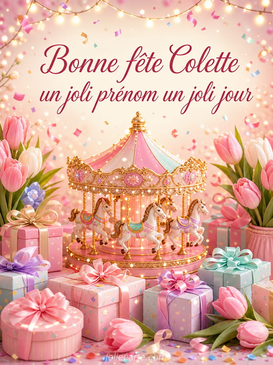 Carte bonne fête Colette