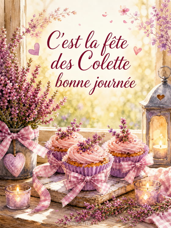 Carte bonne fête Colette