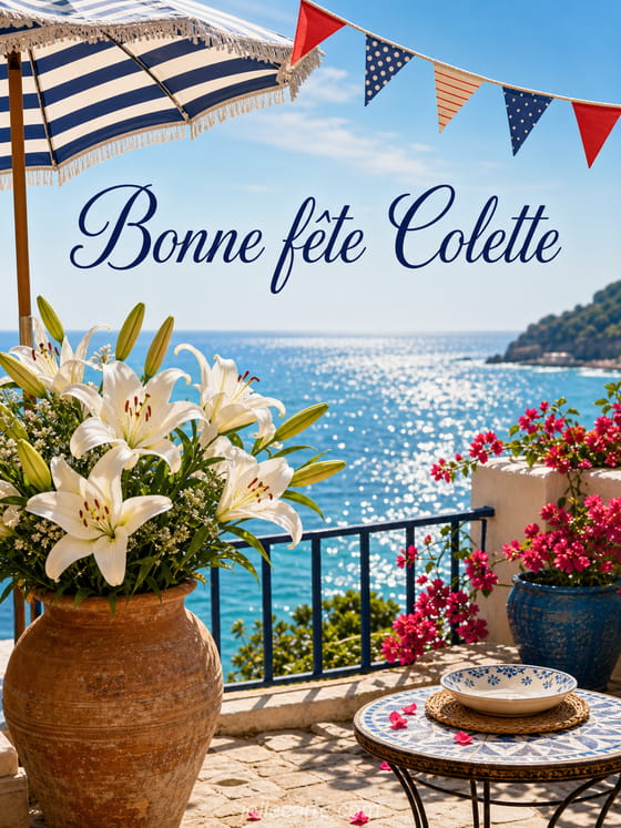 Carte bonne fête Colette