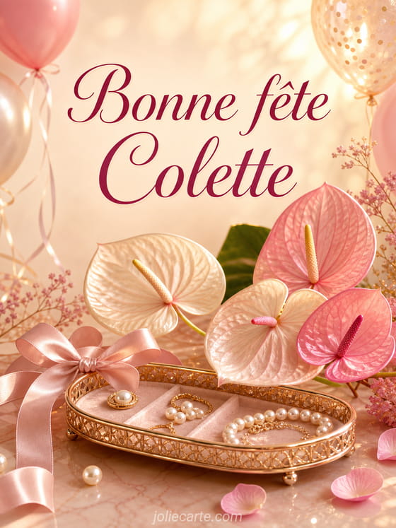 Carte bonne fête Colette