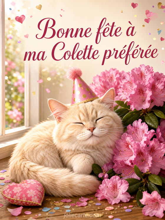 Carte bonne fête Colette