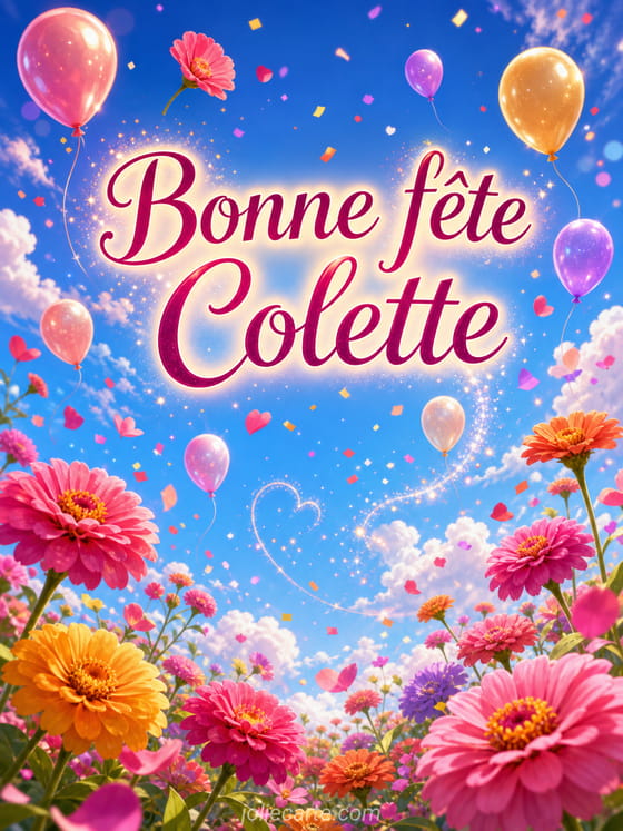 Carte bonne fête Colette