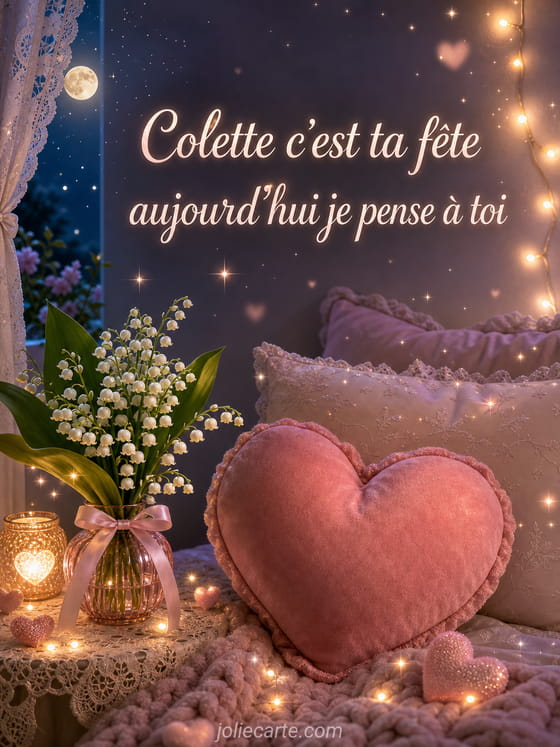 Carte bonne fête Colette