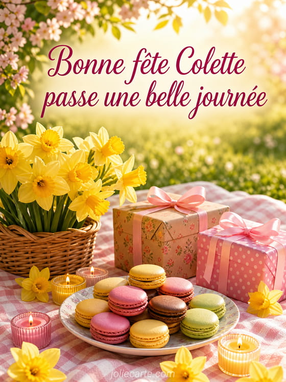 Carte bonne fête Colette