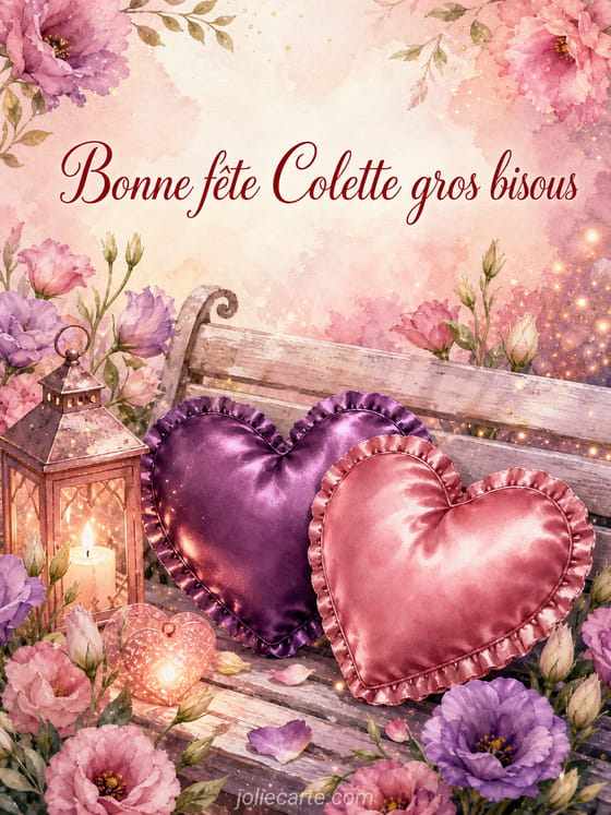 Carte bonne fête Colette