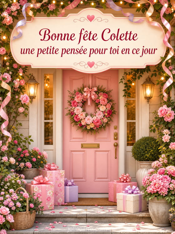 Carte bonne fête Colette