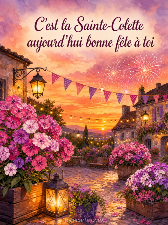 Carte bonne fête Colette