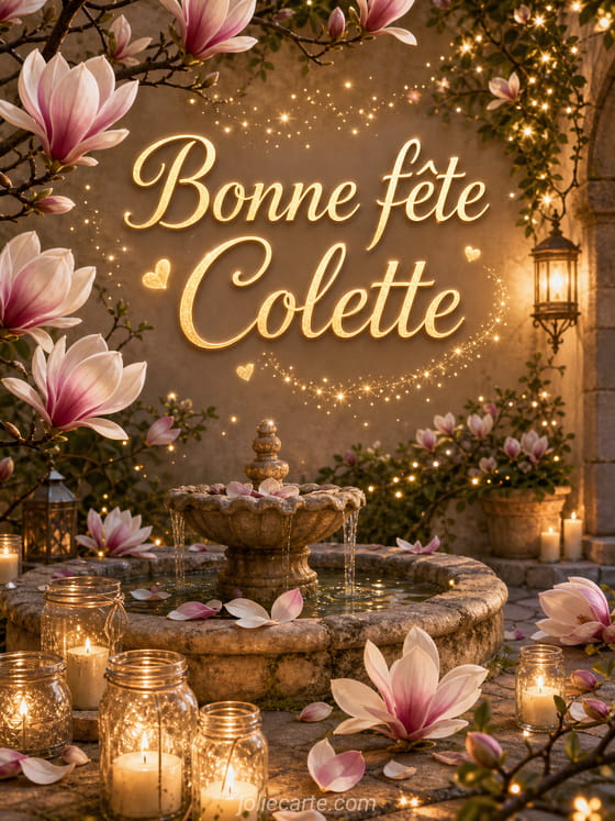 Carte bonne fête Colette