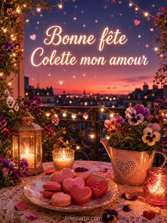 Carte bonne fête Colette