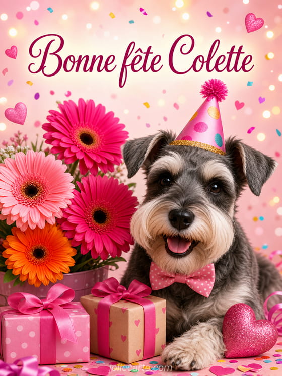 Carte bonne fête Colette