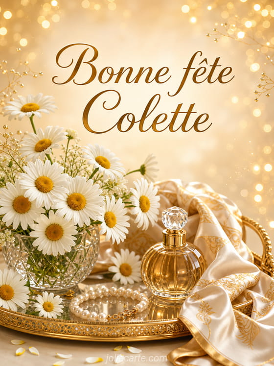 Carte bonne fête Colette