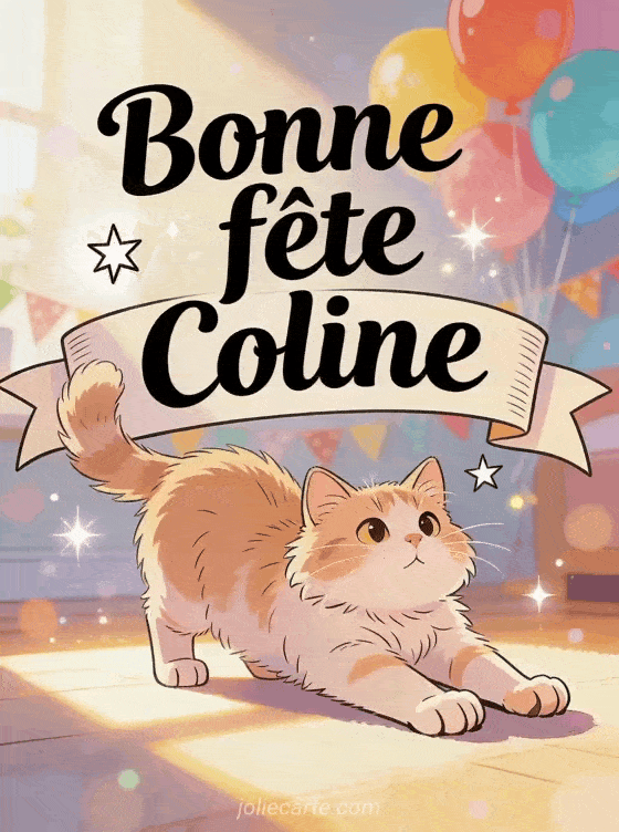 Bonne fête Coline - Coline gif bonne fete