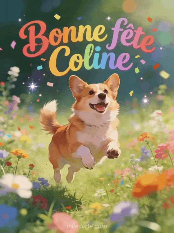 Bonne fête Coline - Coline gif bonne fete gratuit