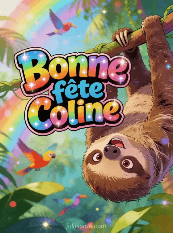 Bonne fête Coline - Coline gif bonne fete humour gratuit