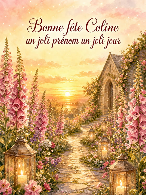 Carte bonne fête Coline
