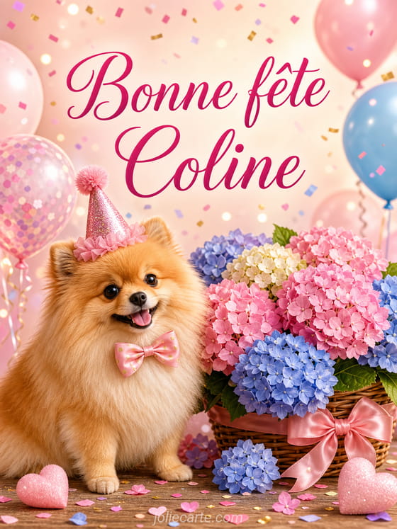Carte bonne fête Coline