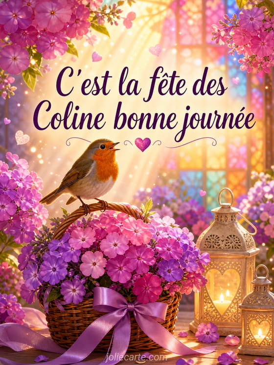 Carte bonne fête Coline
