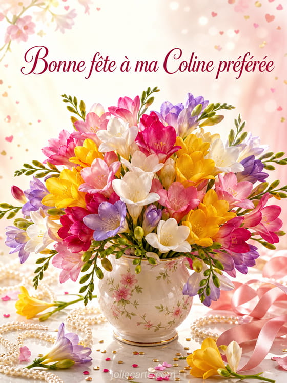 Carte bonne fête Coline