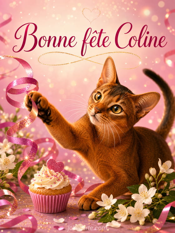 Carte bonne fête Coline