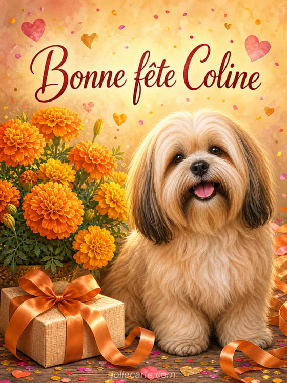 Carte bonne fête Coline