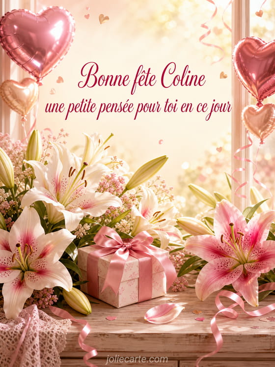 Carte bonne fête Coline