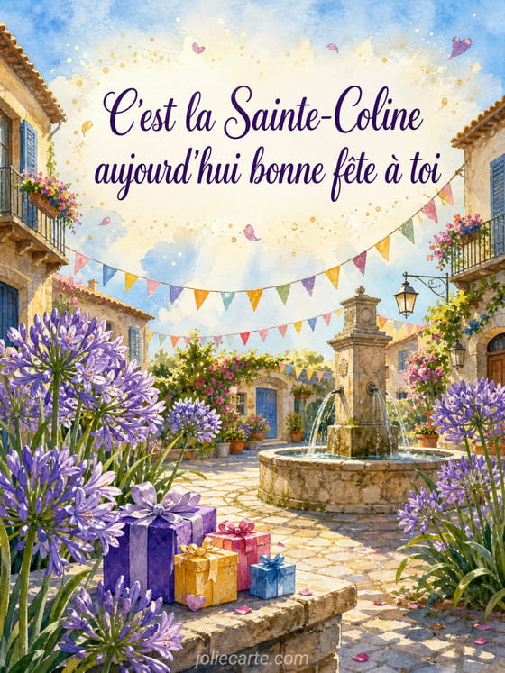 Carte bonne fête Coline