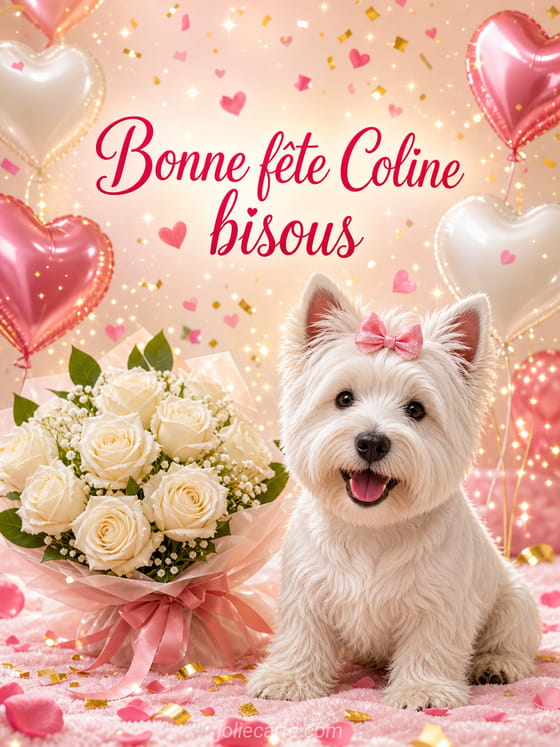 Carte bonne fête Coline