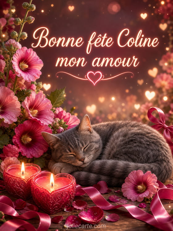 Carte bonne fête Coline